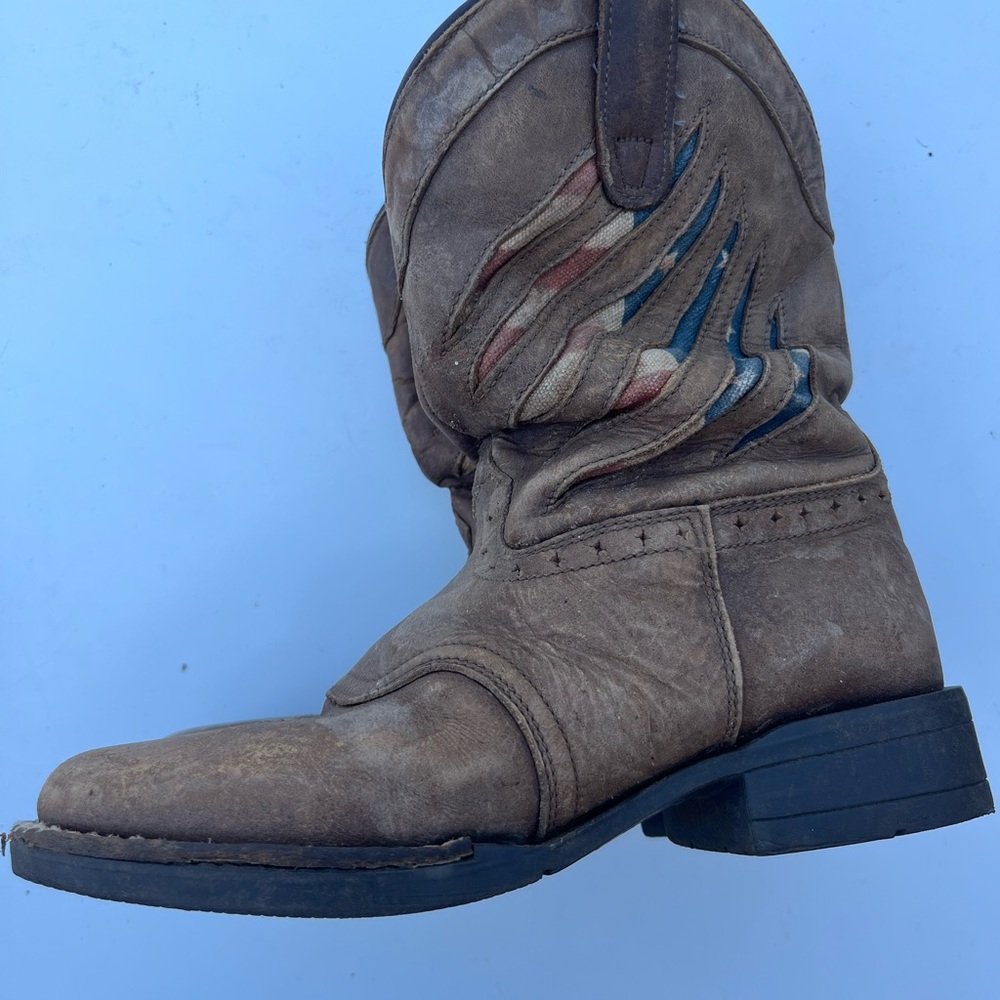 Brown Kids Cowboy Boots size 3
